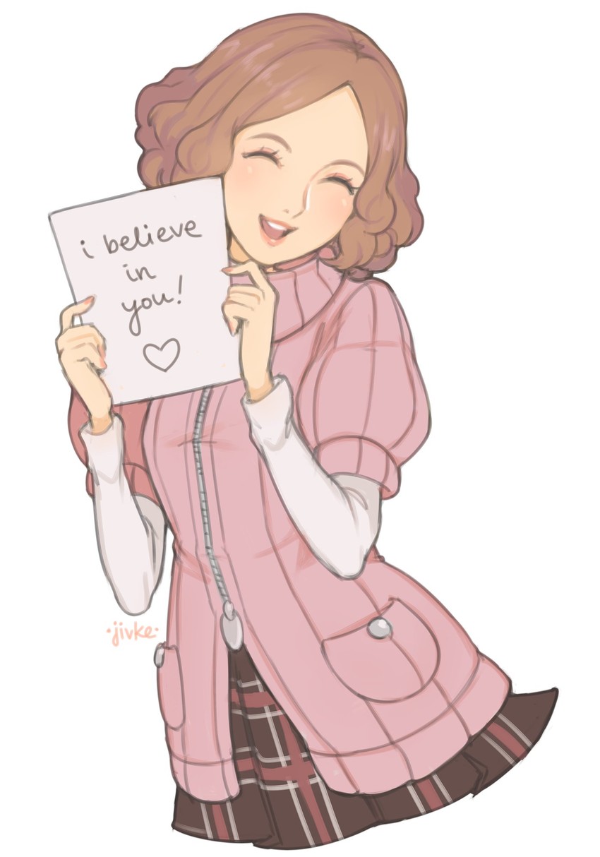 okumura haru (persona and 1 more) drawn by jivke