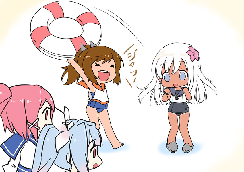 ro-500, i-19, i-401, and i-168 (kantai collection) drawn by shibi