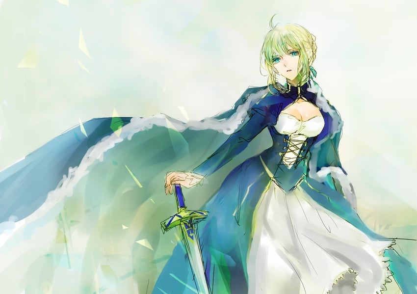 artoria pendragon and saber (fate and 3 more) drawn by helen_(helen2210hk)