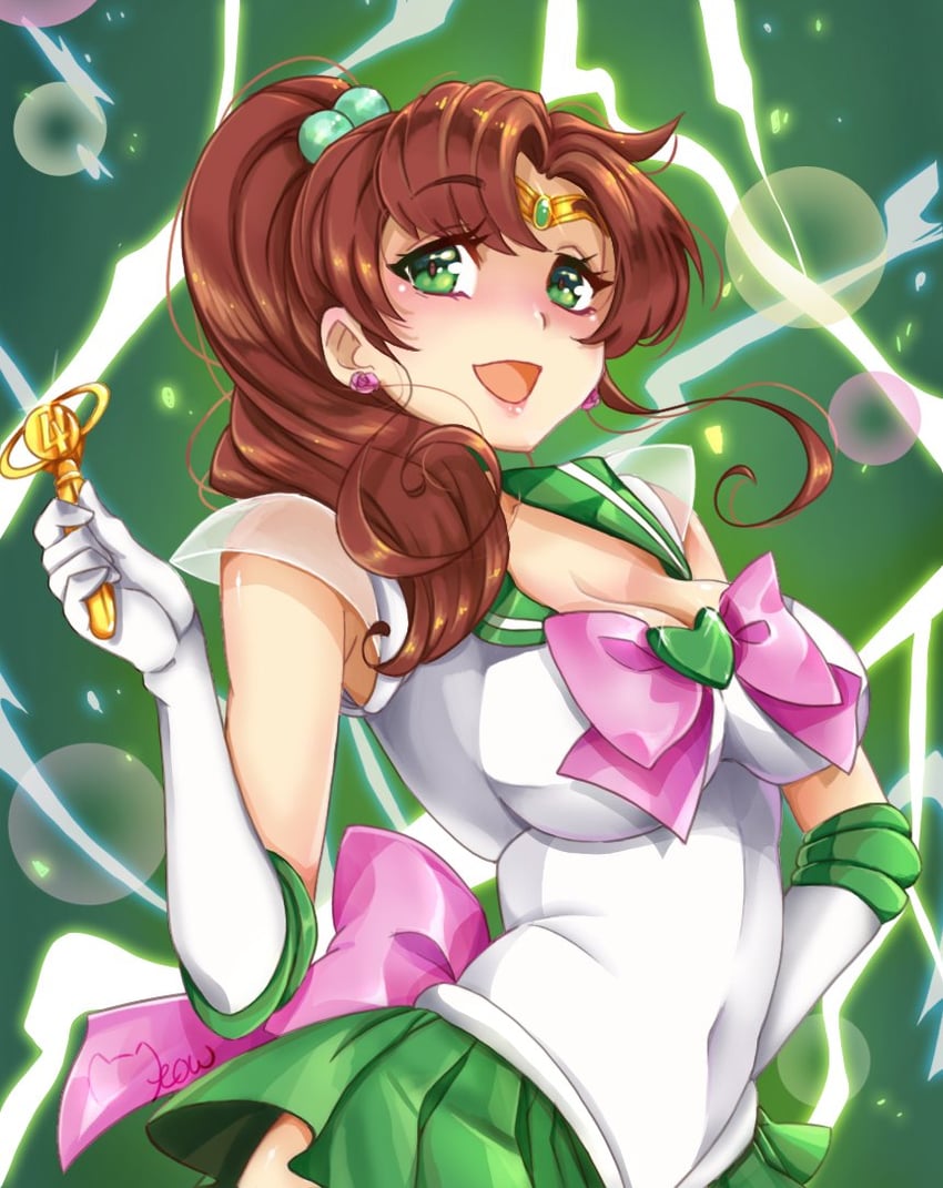 kino makoto, sailor jupiter, and super sailor jupiter (bishoujo senshi sailor moon) drawn by meowyin