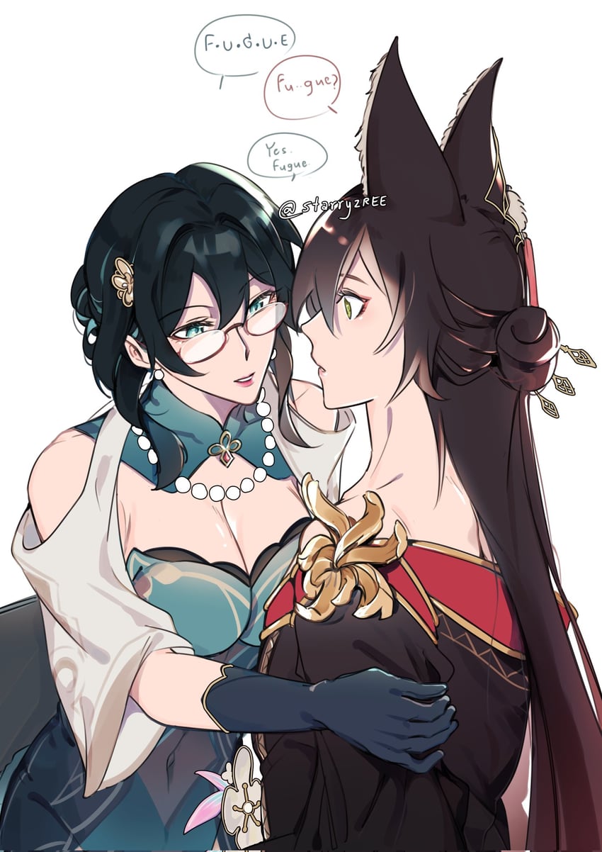 ruan mei, tingyun, and fugue (honkai and 1 more) drawn by s_arrysky90