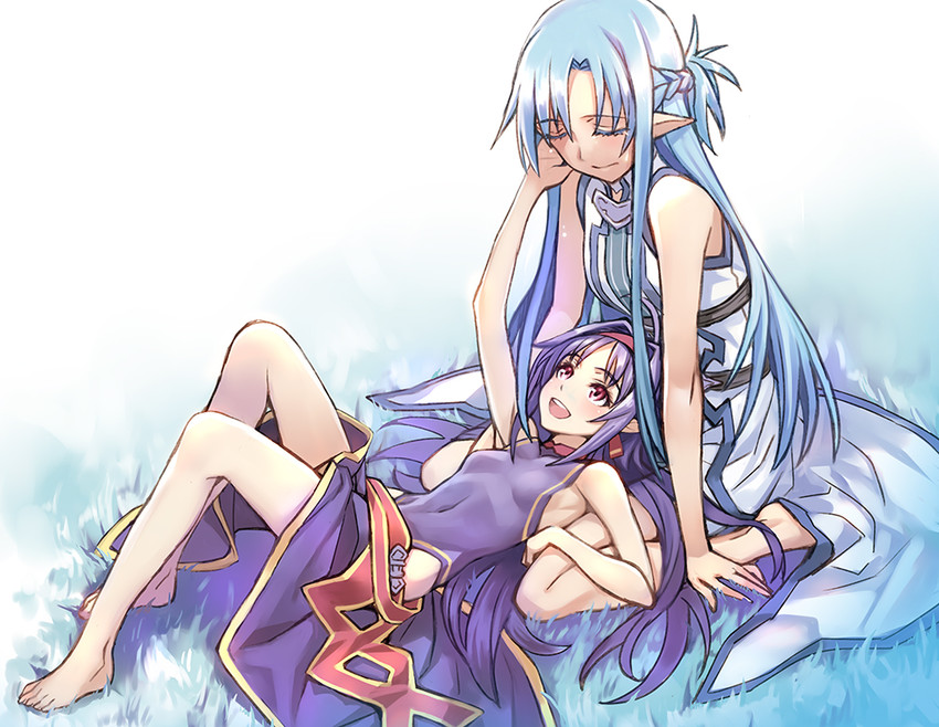 asuna and yuuki (sword art online) drawn by matsuryuu