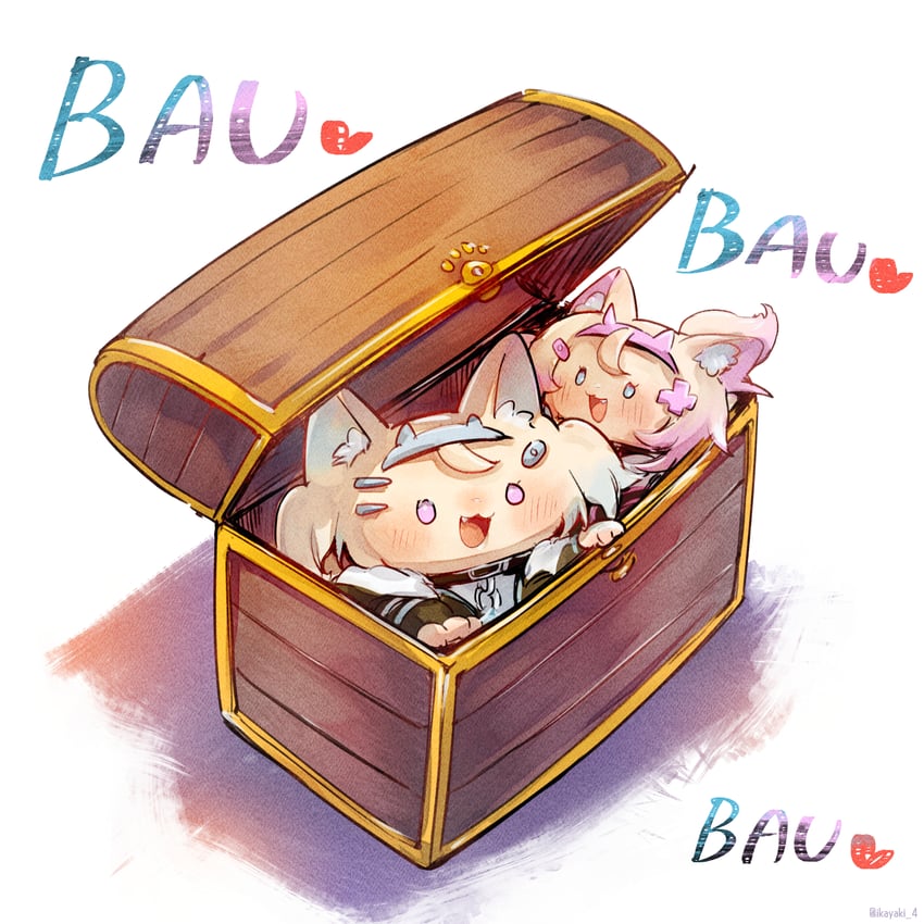 fuwawa abyssgard and mococo abyssgard (hololive and 1 more) drawn by ikayaki_(ikayaki4)