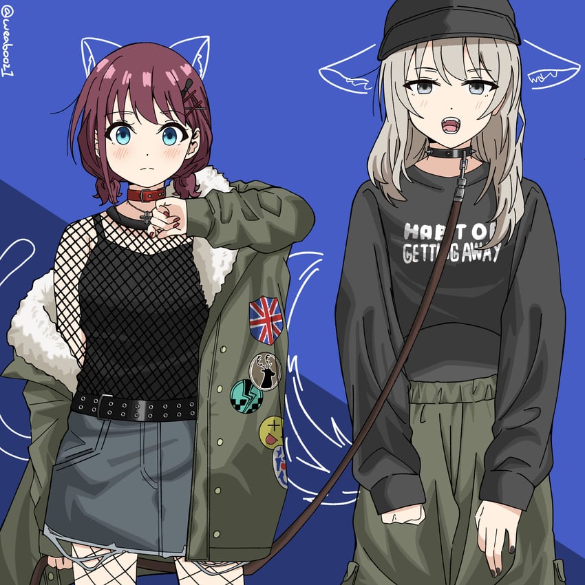 iseri nina and kawaragi momoka (girls band cry) drawn by weabooz