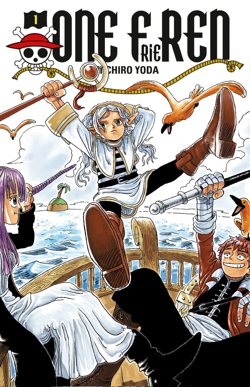 frieren, fern, and stark (one piece and 1 more) drawn by eiichiroyoda