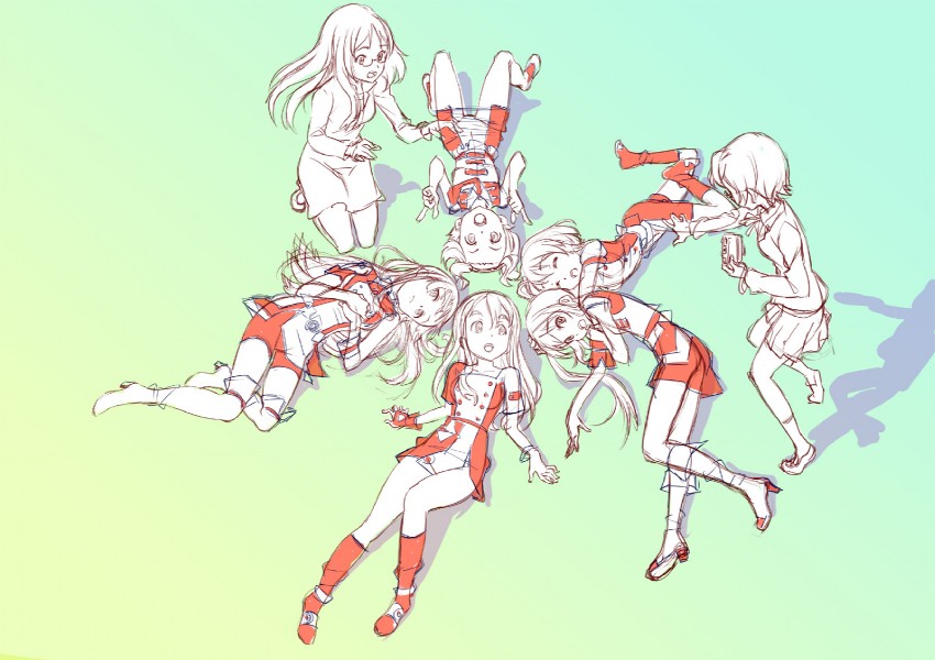 akiyama mio, nakano azusa, hirasawa yui, tainaka ritsu, kotobuki tsumugi, and 2 more (k-on!) drawn by sino_(rtlsino)