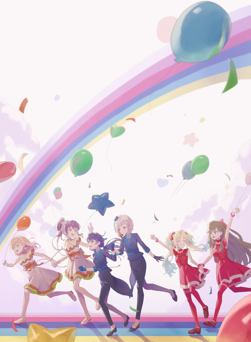 hinoshita kaho, fujishima megumi, otomune kozue, murano sayaka, yugiri tsuzuri, and 1 more (love live! and 1 more) drawn by sunkeun