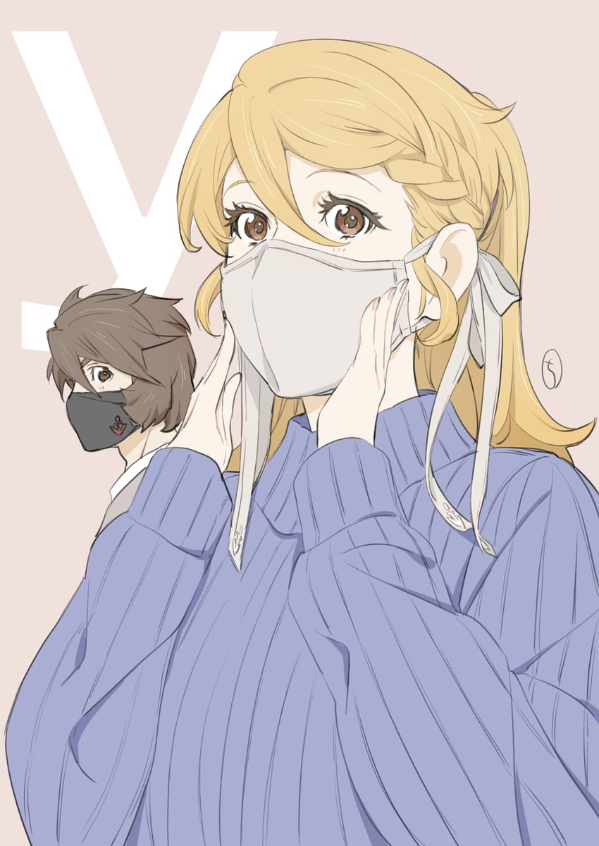 mori yuki and kodai susumu (uchuu senkan yamato and 1 more) drawn by kobayashi_chizuru