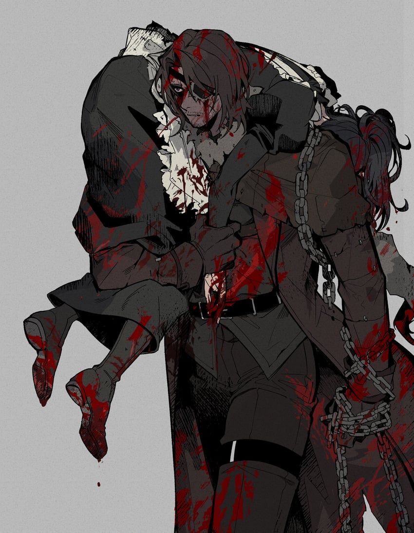 ryoshu and heathcliff (project moon and 1 more) drawn by meatpie72