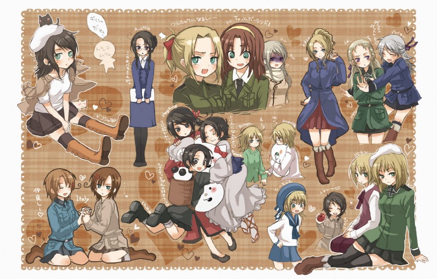 united kingdom, russia, china, prussia, northern italy, and 14 more (axis powers hetalia) drawn by m_miku_voise