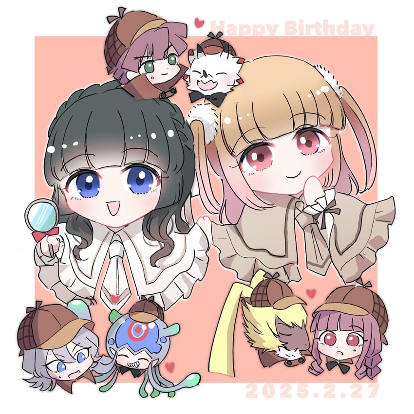 jellymon, gammamon, symbareangoramon, higashimitarai kiyoshiro, amanokawa hiro, and 1 more (digimon and 1 more) drawn by miinu_(melenas)