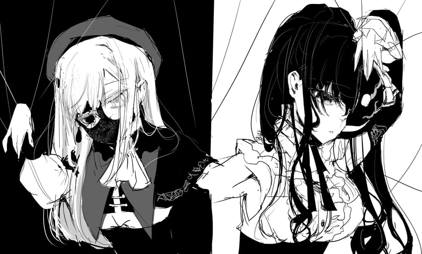 wakaba mutsumi, asahina mafuyu, and mortis (bang dream! and 2 more) drawn by nonolee4242564