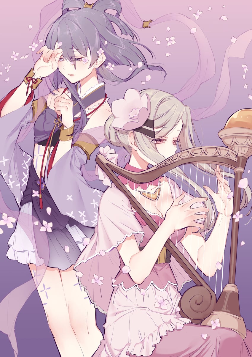 aika himena and kurusu alexandra (mahou shoujo madoka magica and 1 more) drawn by yukishiro_(hitsuji)