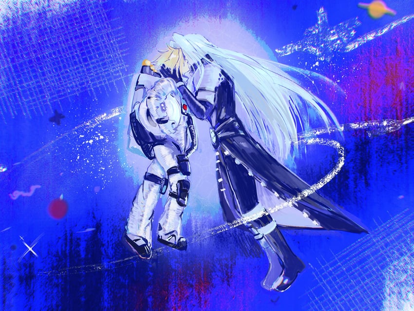 cloud strife and sephiroth (final fantasy and 1 more) drawn by myricayea