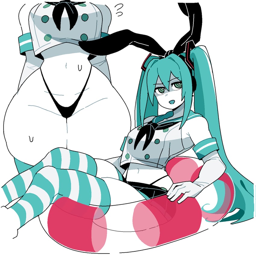 hatsune miku and shimakaze (kantai collection and 1 more) drawn by dizzyspells