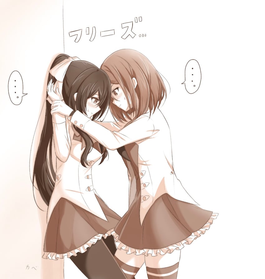 serizawa chikaru and hatsukano yo (assault lily) drawn by inoguchi_minto