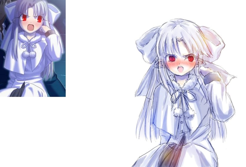 white len (tsukihime and 1 more) drawn by ofuroofu