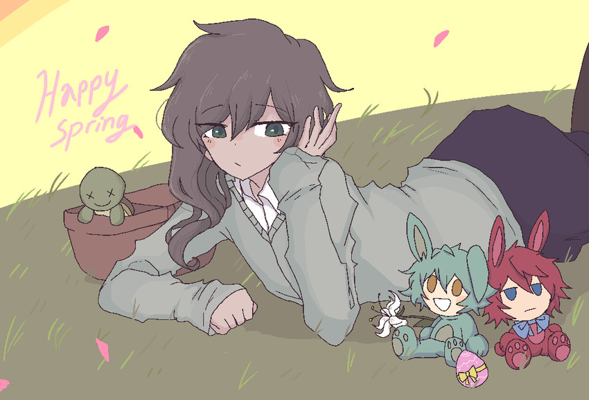 harriet lily, emma hawkins, and mason camdenburg (turtle head) drawn by gomiisan
