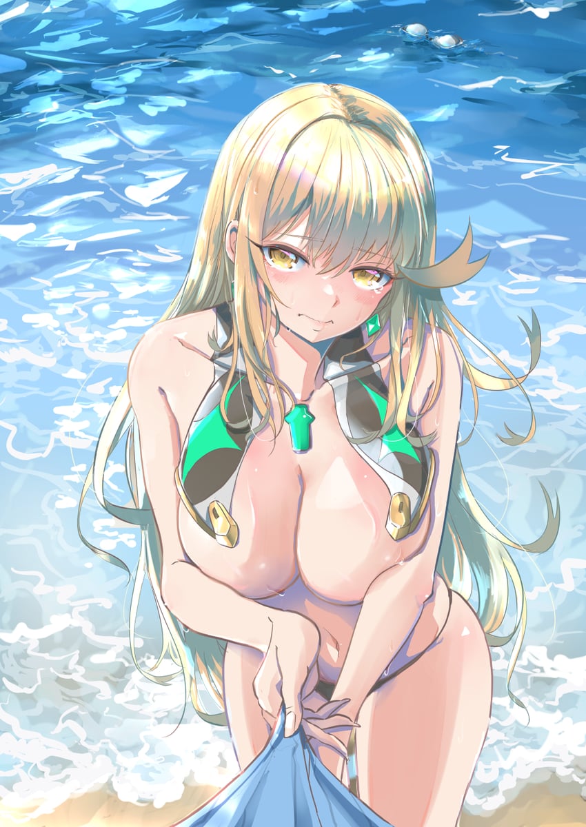 mythra (xenoblade chronicles and 1 more) drawn by sofusan1526