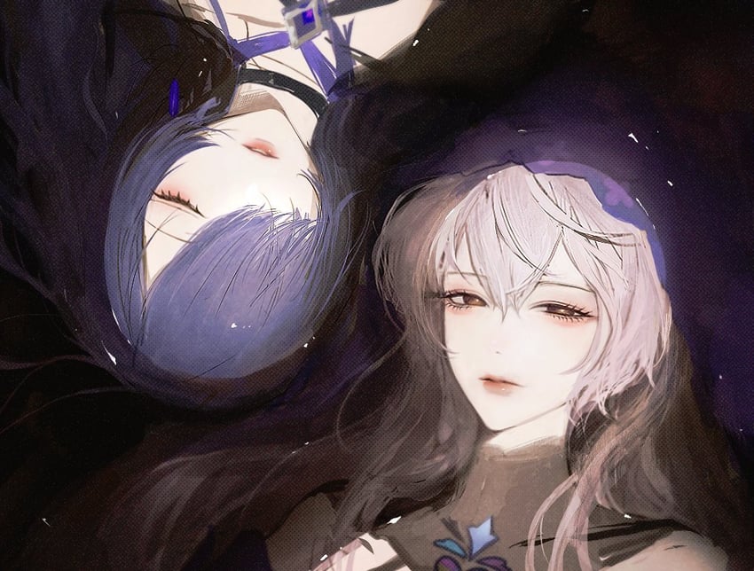 acheron and black swan (honkai and 1 more) drawn by 9_(hcl9fg)