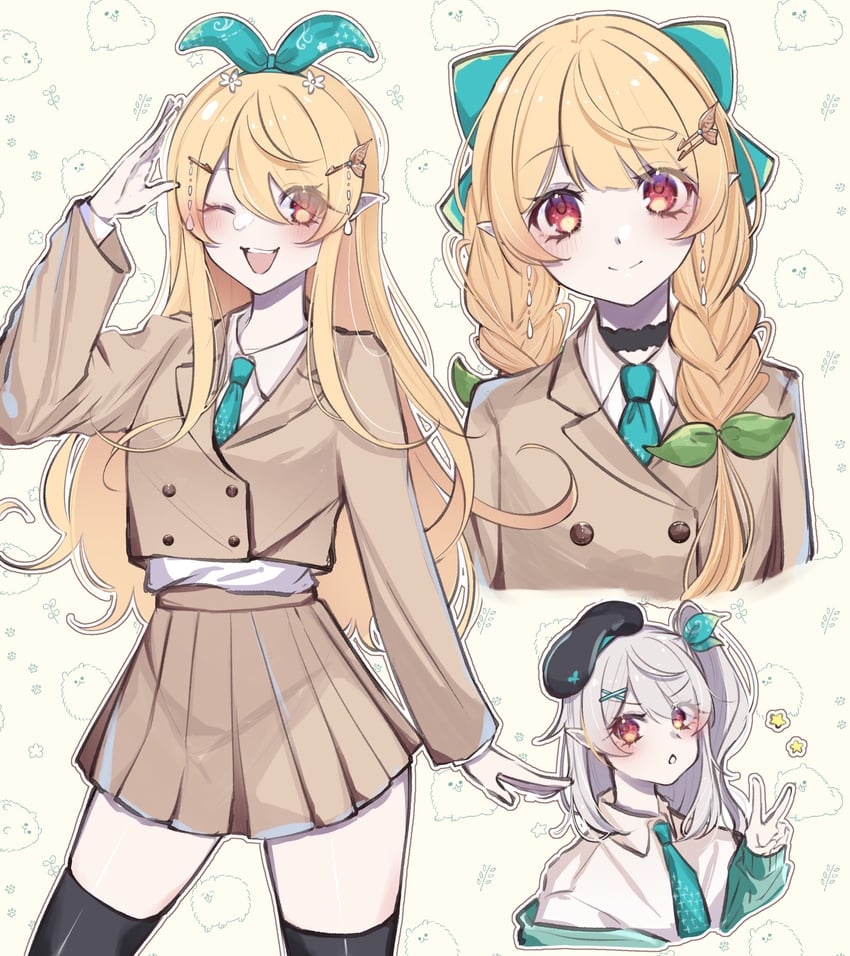 pomu rainpuff (nijisanji and 1 more) drawn by yukishiro_(boma_winter)