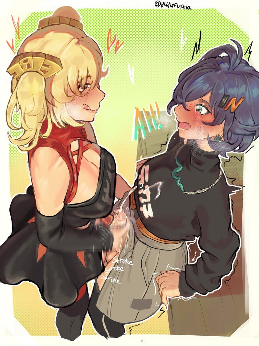 belle and burnice white (zenless zone zero) drawn by redfushsia