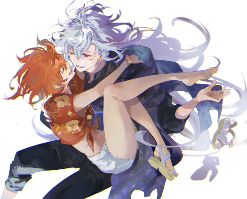 fujimaru ritsuka and merlin (fate and 1 more) drawn by hanako_(onikutabetaiyo)