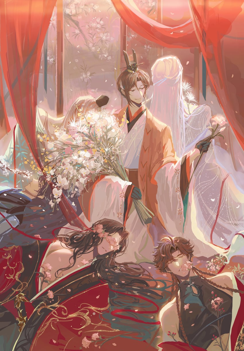 guanglingwang, yuan ji, sun ce, fu rong, liu bian, and 1 more (code: kite) drawn by snow234