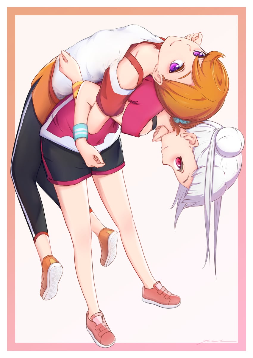 shibuya kanon and arashi chisato (love live! and 1 more) drawn by kannogi