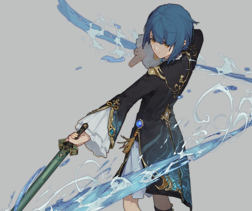 xingqiu (genshin impact) drawn by shigeru_do_dai_ga_cha