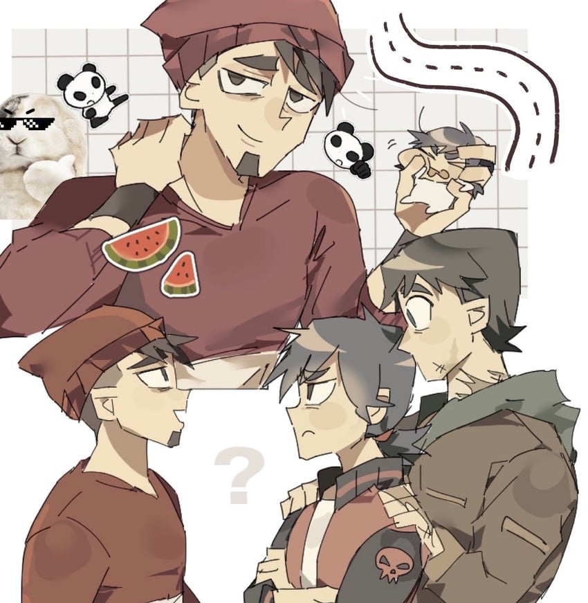 tom, jake, and shawn (disventure camp) drawn by dokusuji_(kw9onou58)