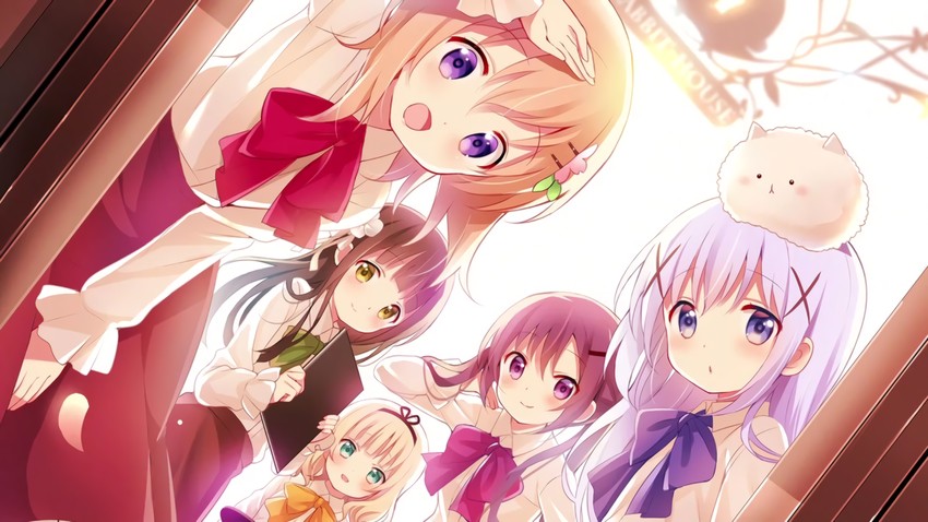 kafuu chino, hoto cocoa, kirima syaro, tippy, tedeza rize, and 1 more (gochuumon wa usagi desu ka?)
