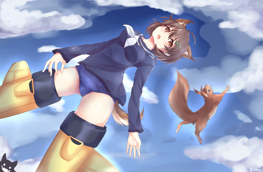 karibuchi hikari (world witches series and 1 more) drawn by nyaku