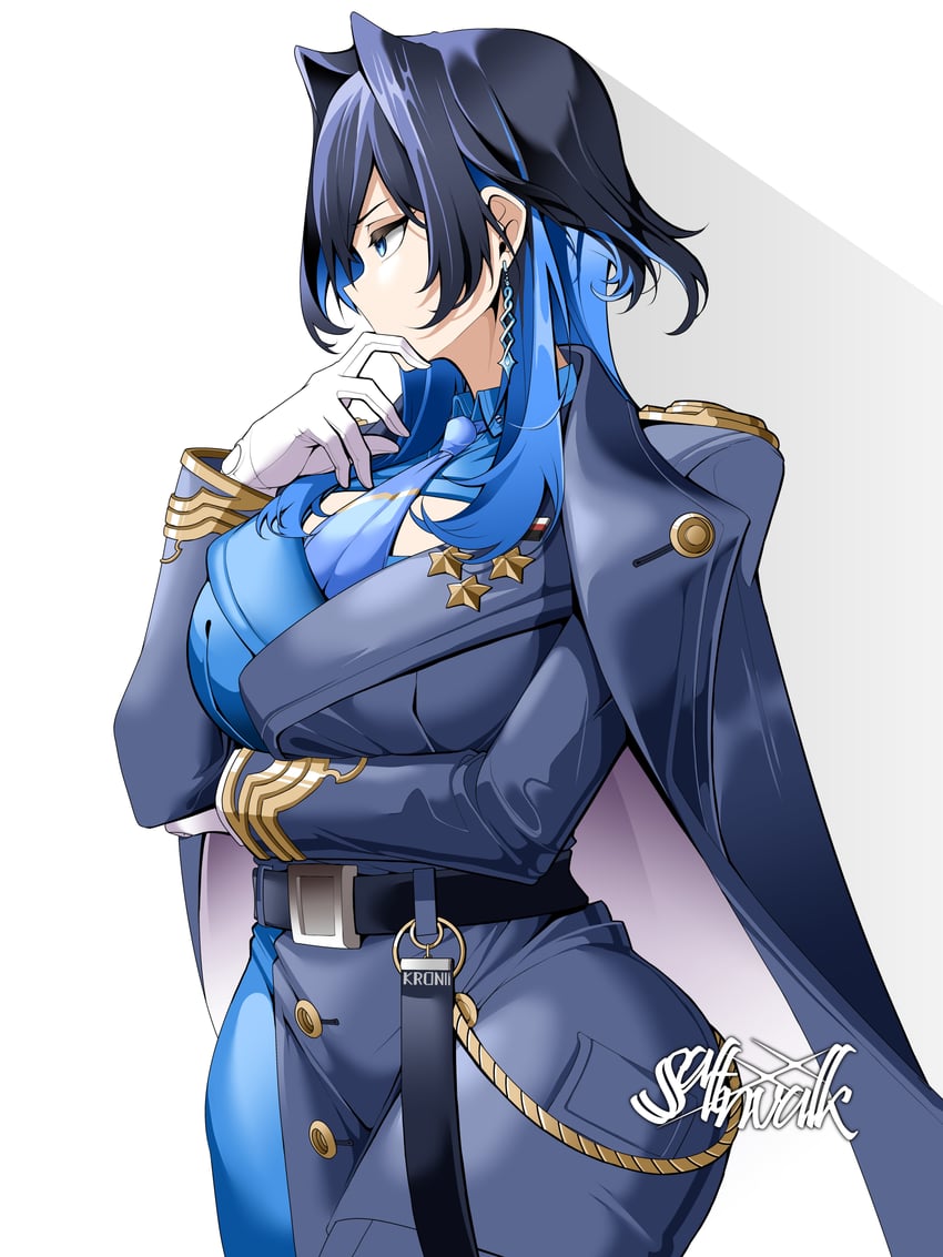 ouro kronii (hololive and 1 more) drawn by saltnvalk
