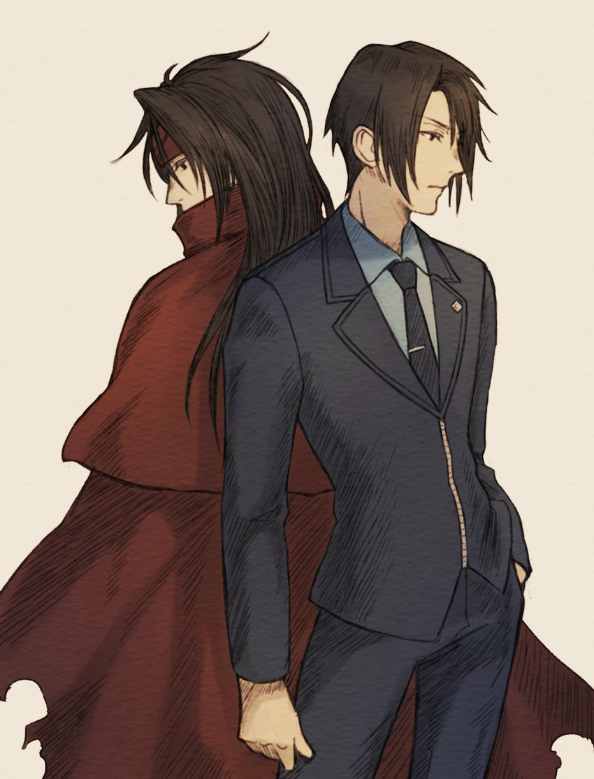 vincent valentine (final fantasy and 2 more) drawn by asutero92