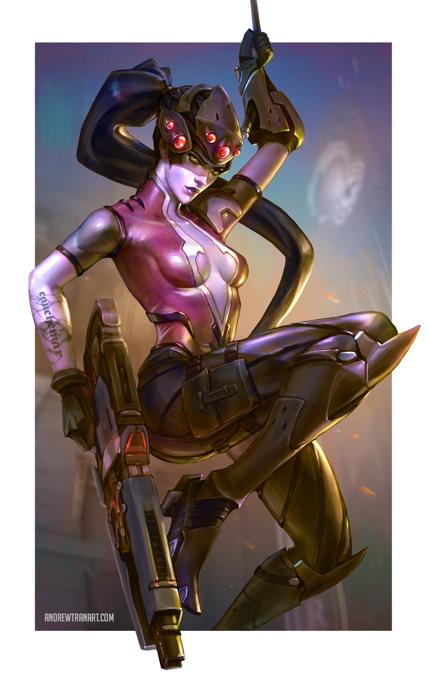 widowmaker (overwatch and 1 more) drawn by andrew_tran