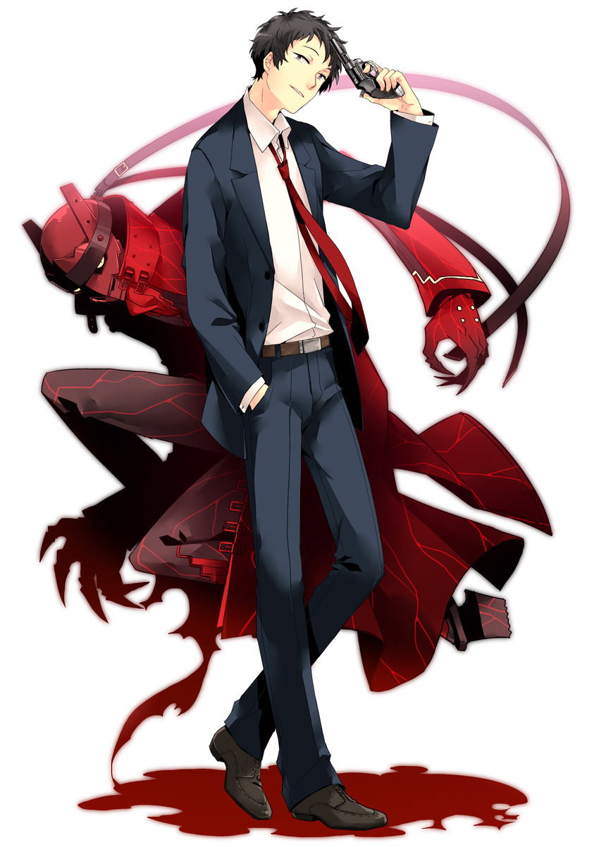 adachi tooru and magatsu izanagi (persona and 1 more) drawn by saeuchobab