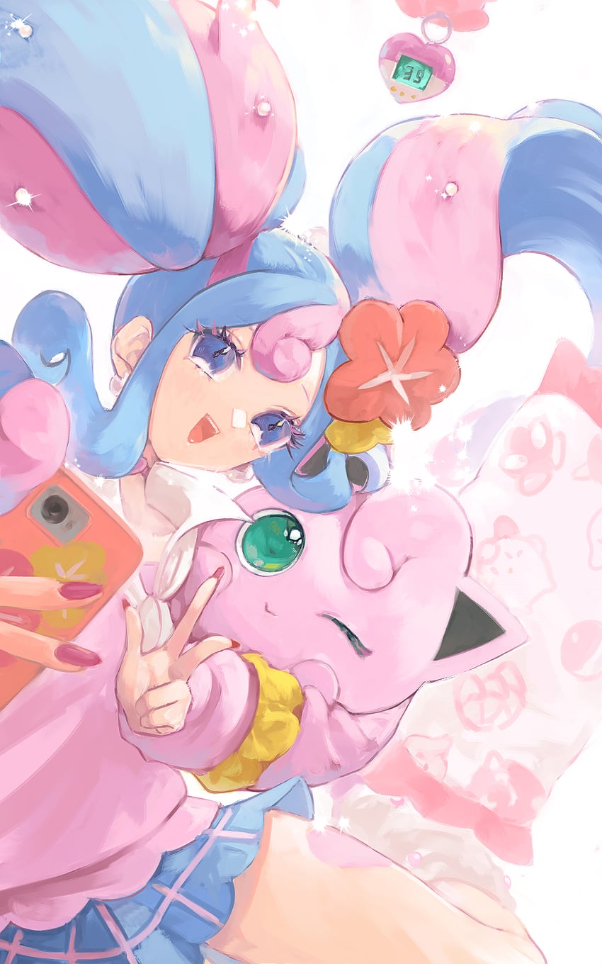 hatsune miku, jigglypuff, and fairy miku (pokemon and 2 more) drawn by 58_(scbaby)