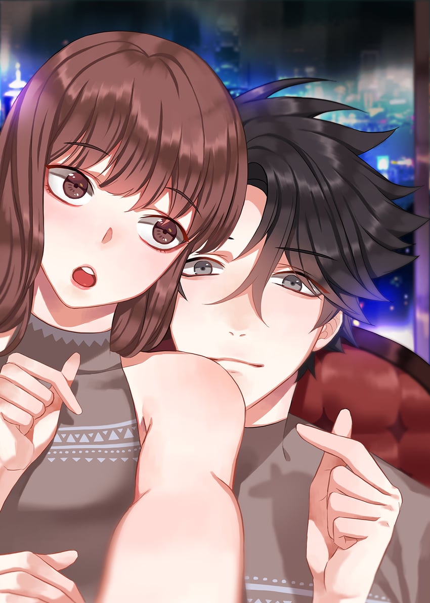 protagonist and han jumin (susanghan messenger) drawn by orange_sekaii