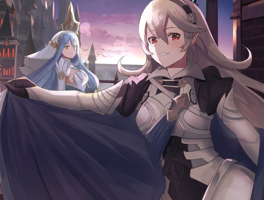 female corrin and azura (fire emblem and 1 more) drawn by daweykun