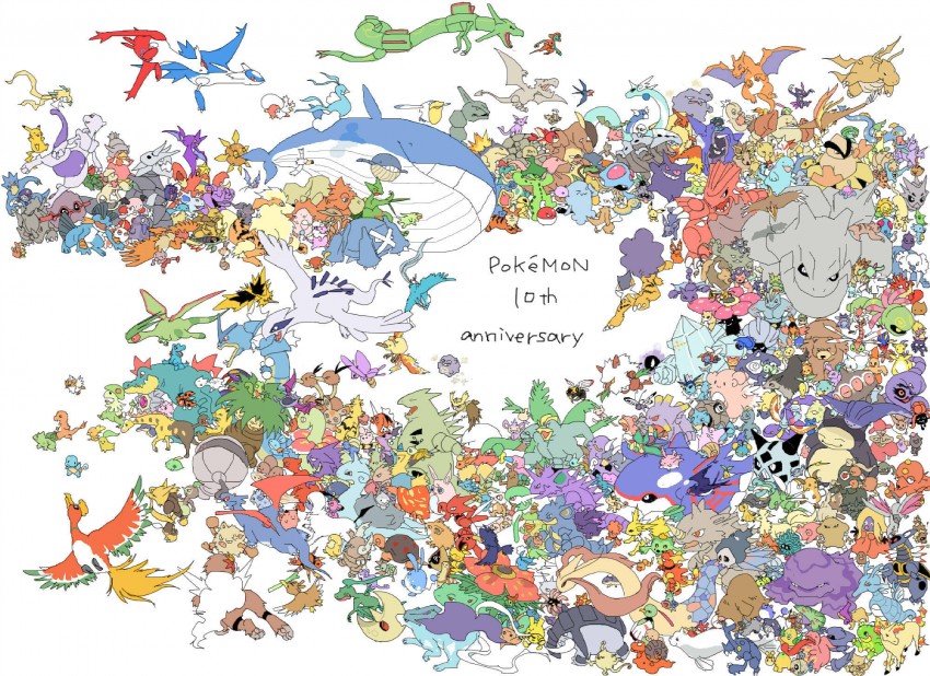 pikachu, gardevoir, eevee, charizard, umbreon, and 379 more (pokemon) drawn by inubue