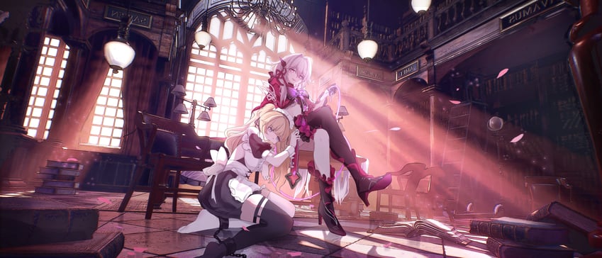 thelema nutriscu and songque (honkai and 1 more) drawn by siroka