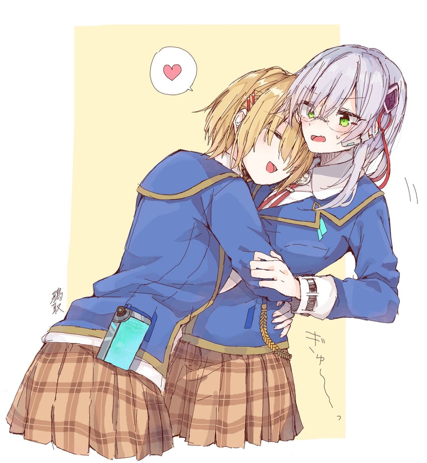 kayamori ruka and izumi yuki (heaven burns red) drawn by karasuto