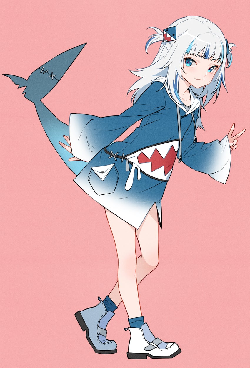 gawr gura (hololive and 1 more) drawn by haje