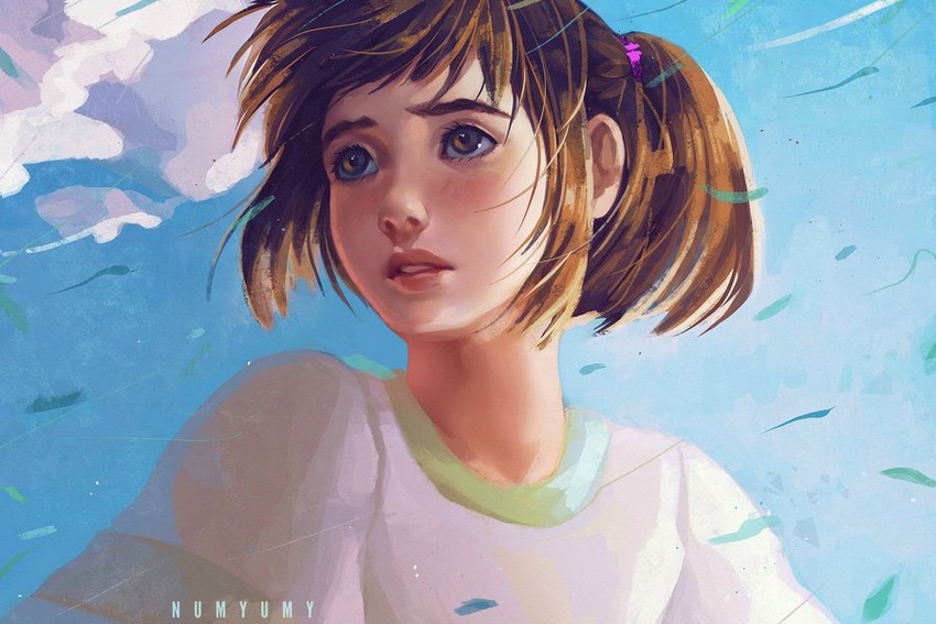 ogino chihiro (studio ghibli and 1 more) drawn by numyumy