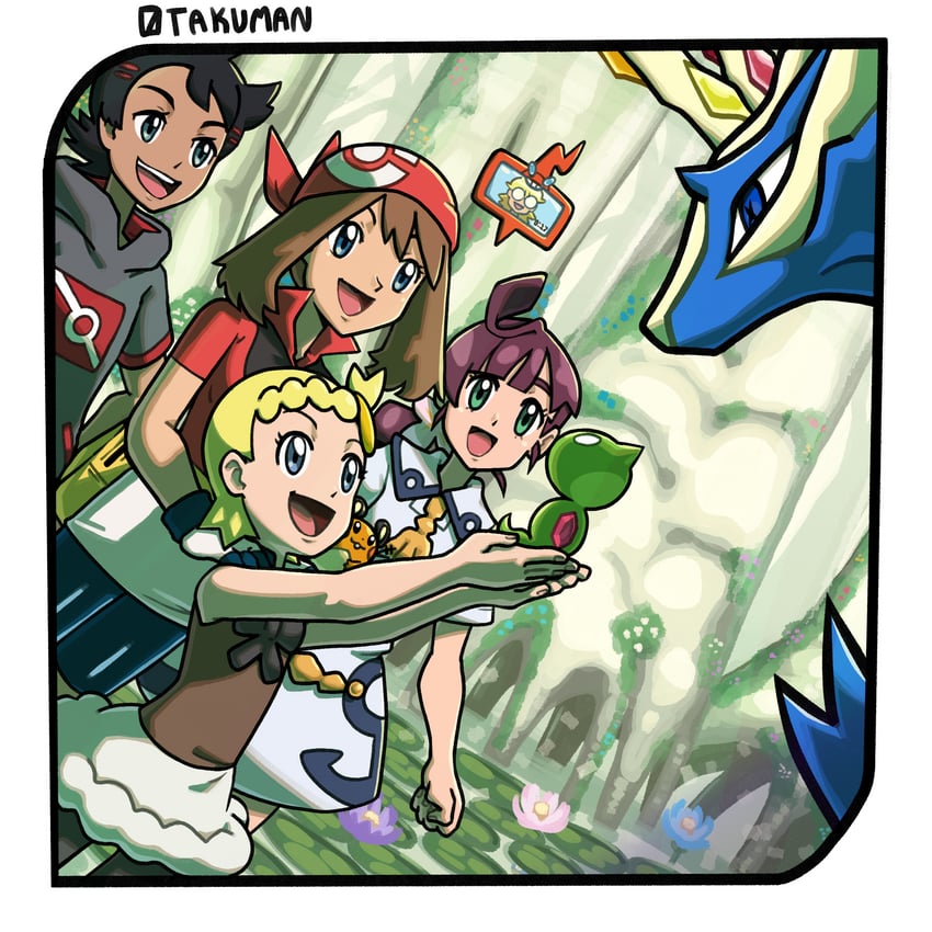 rotom, rotom phone, goh, dedenne, bonnie, and 4 more (pokemon and 3 more) drawn by otakuman
