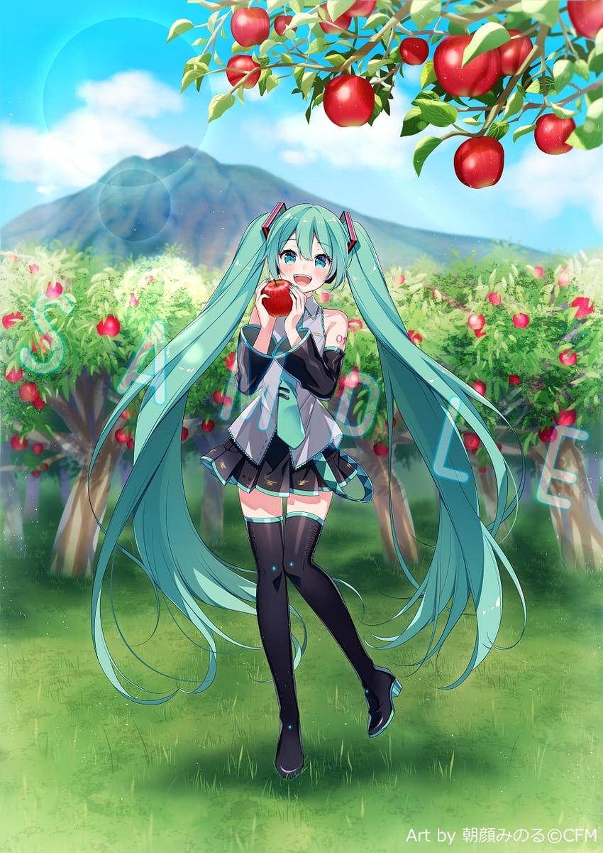 hatsune miku (vocaloid) drawn by asagao_minoru