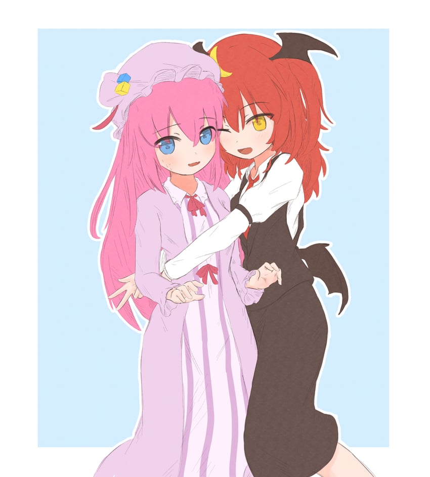 patchouli knowledge, koakuma, gotoh hitori, and kita ikuyo (touhou and 1 more) drawn by kokowoch