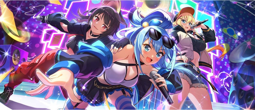 megumin, aqua, and darkness (kono subarashii sekai ni shukufuku wo! and 1 more)