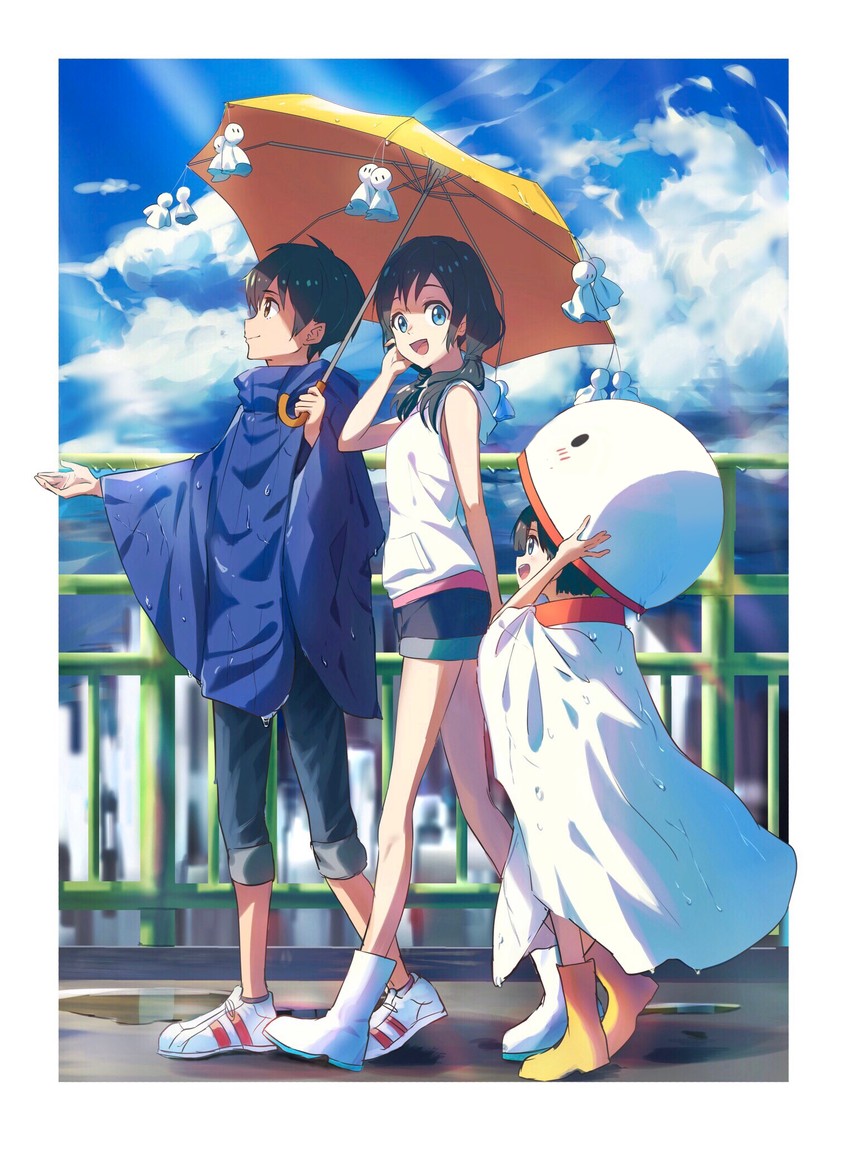 amano hina, morishima hodaka, and amano nagi (tenki no ko) drawn by uni_sirasu